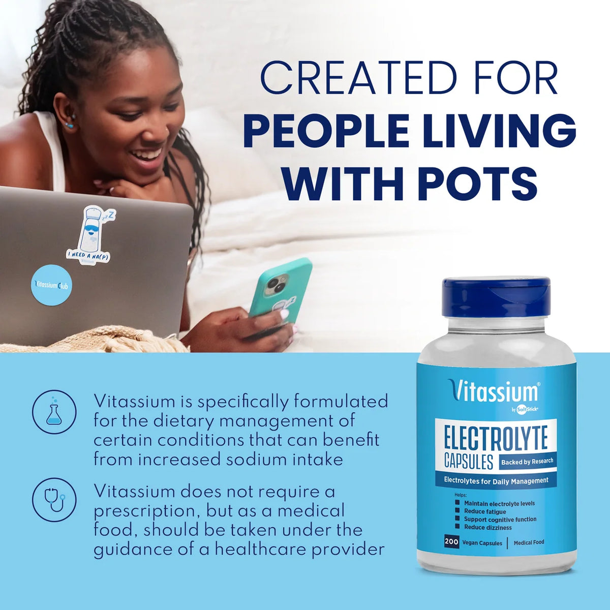Vitassium Electrolyte Capsules - 100 Count Bottle