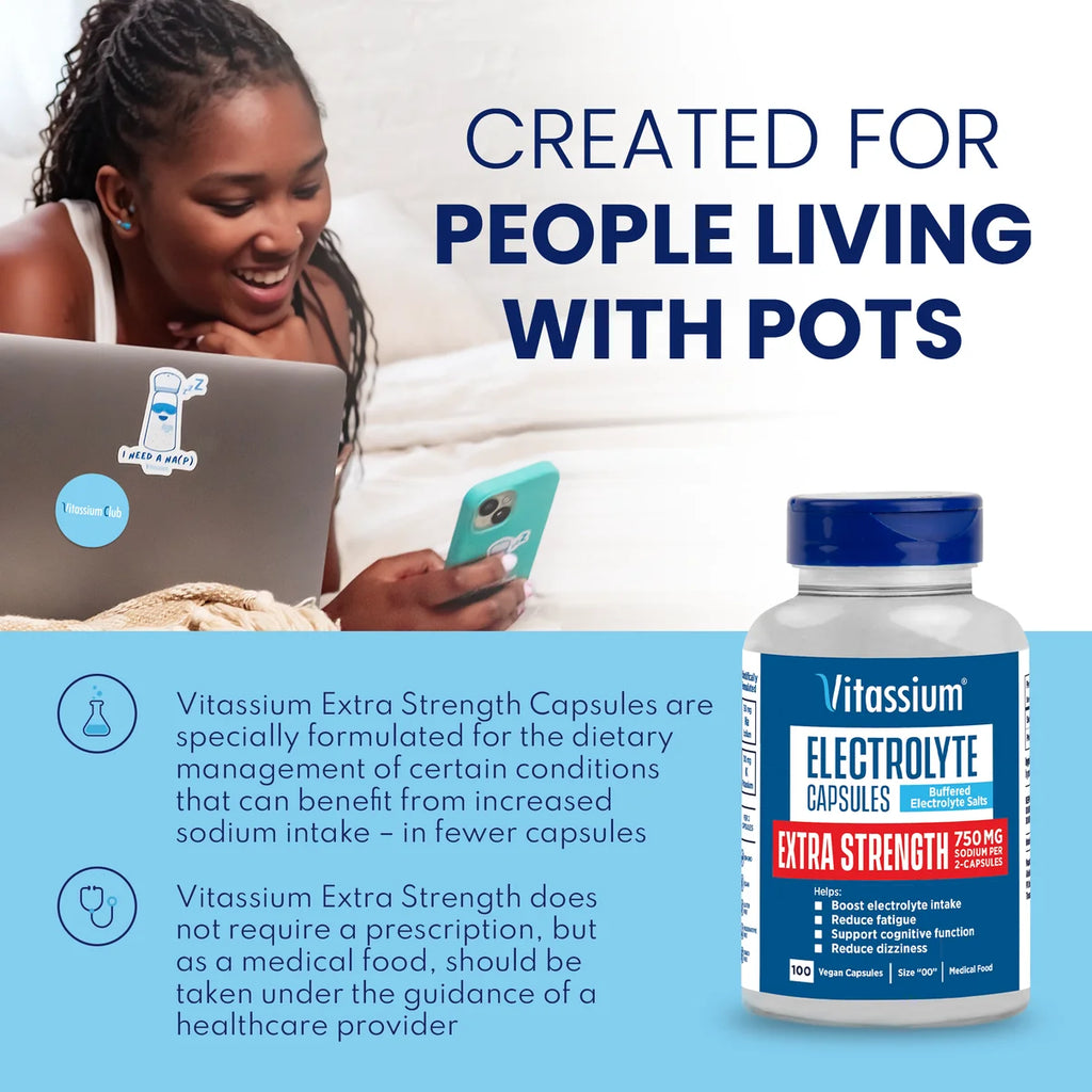 Vitassium Extra Strength Electrolyte Capsules - 100 Count Bottle