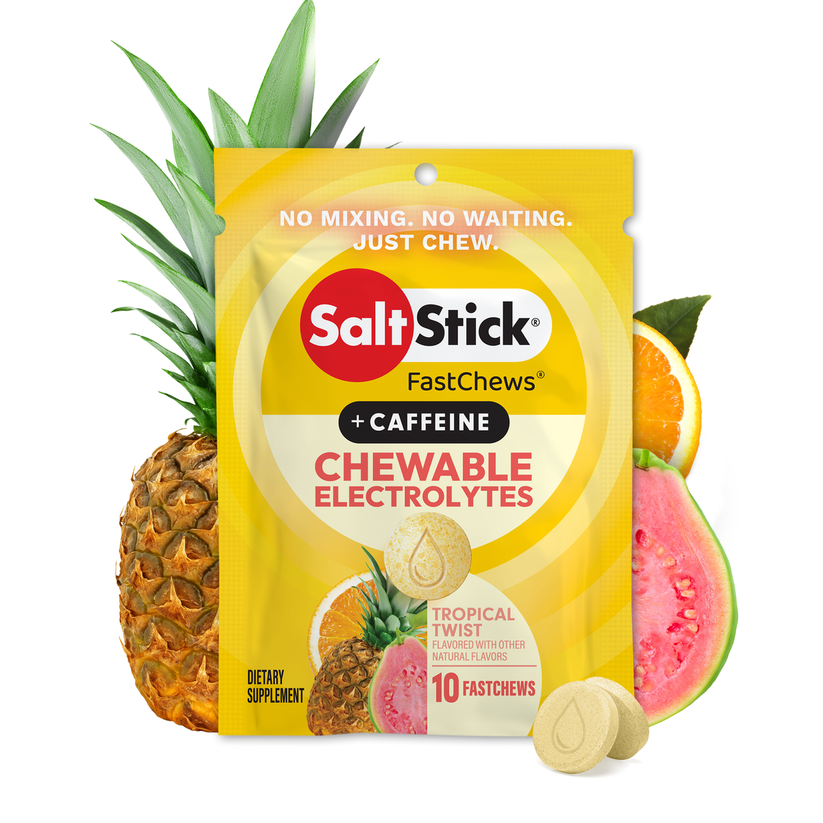 SaltStick FastChews Tropical Twist (with Caffeine)