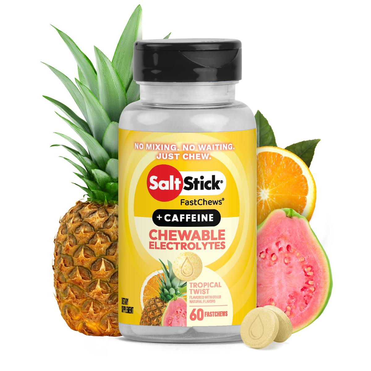 SaltStick FastChews Tropical Twist (with Caffeine)