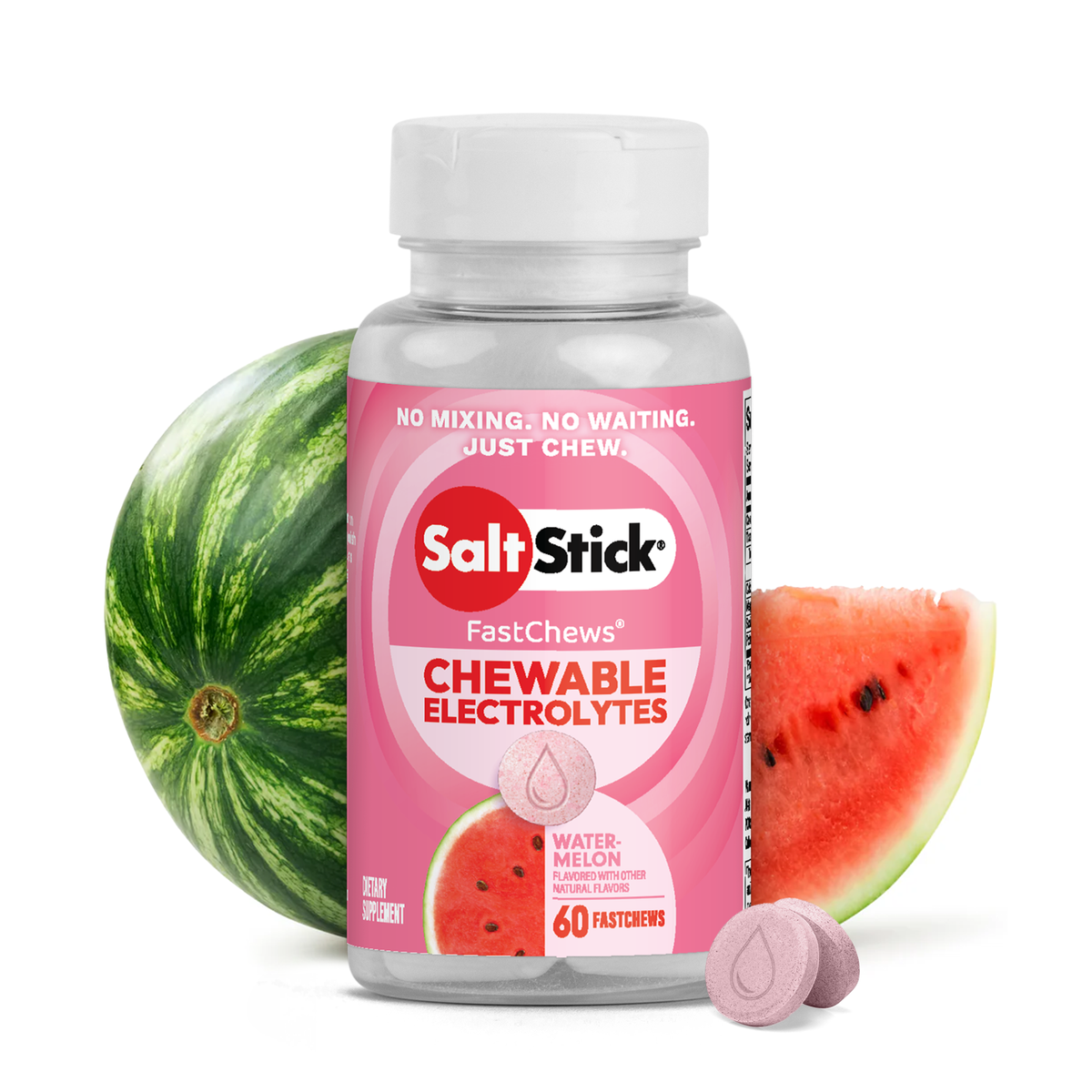 SaltStick FastChews Watermelon 60 count bottle