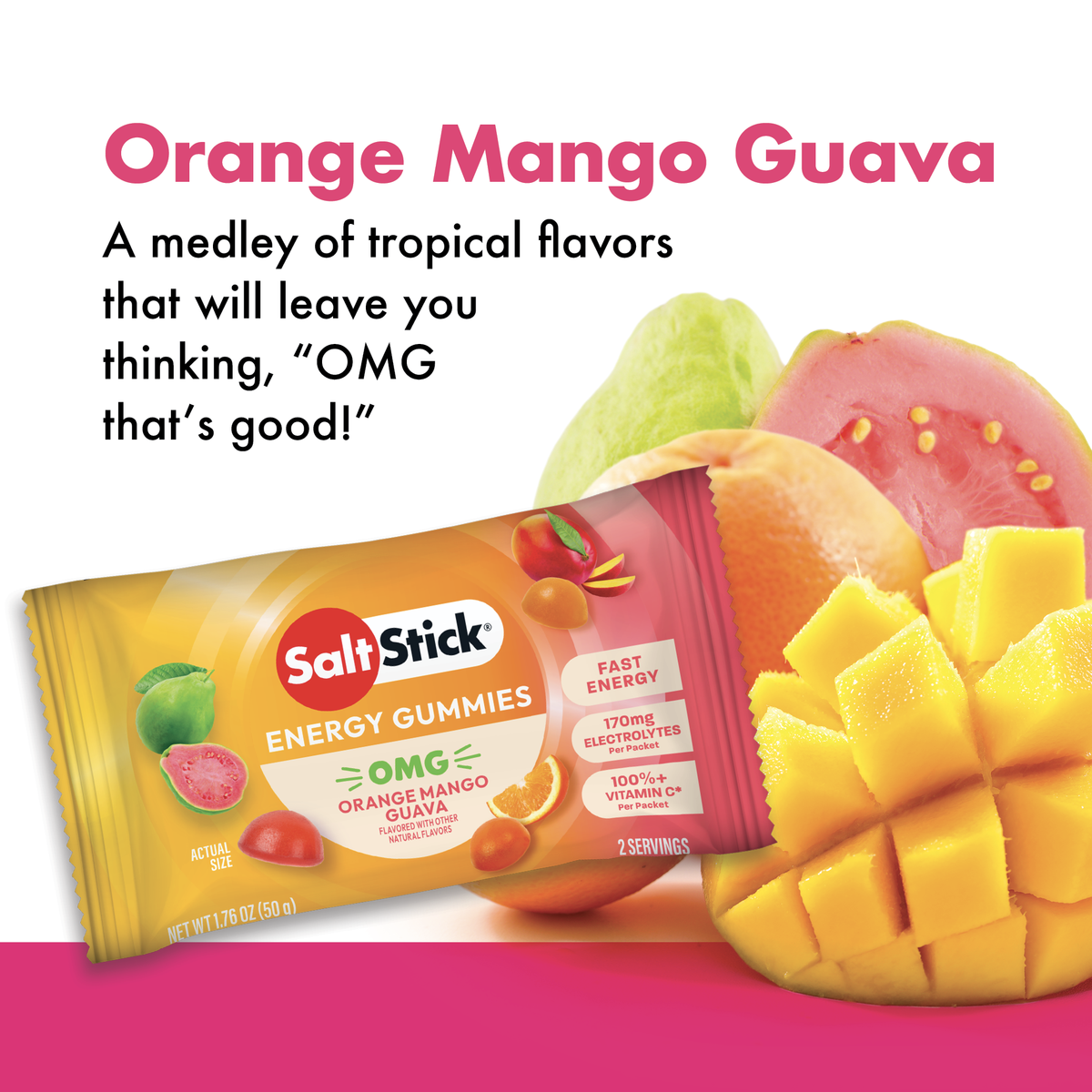 SaltStick Energy Gummies - OMG! (Orange, Mango, Guava)