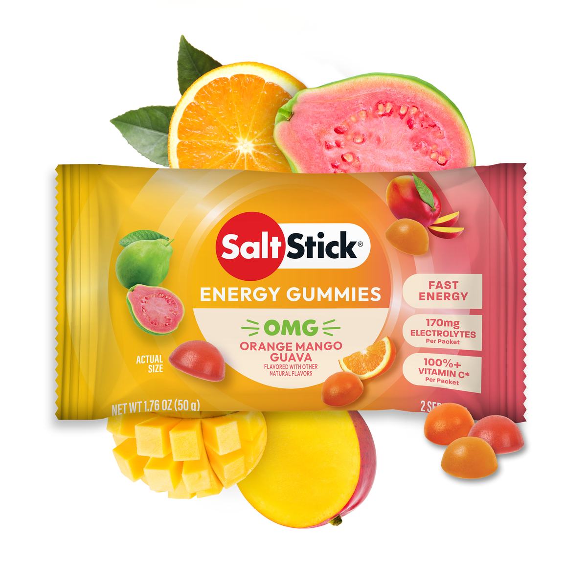 SaltStick Energy Gummies - OMG! (Orange, Mango, Guava)