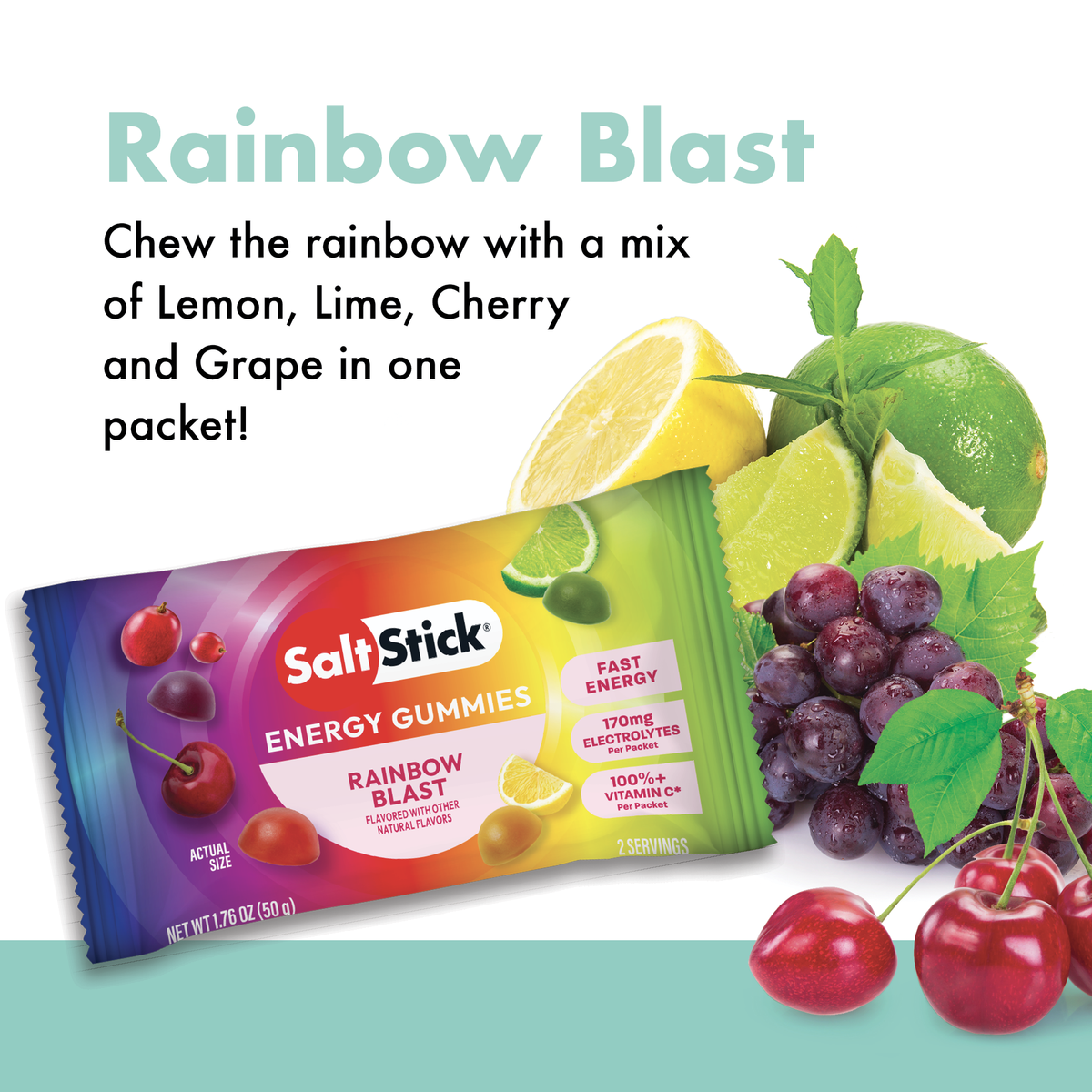SaltStick Energy Gummies - Rainbow Blast