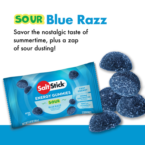 SaltStick Energy Gummies - Sour Blue Razz Berry